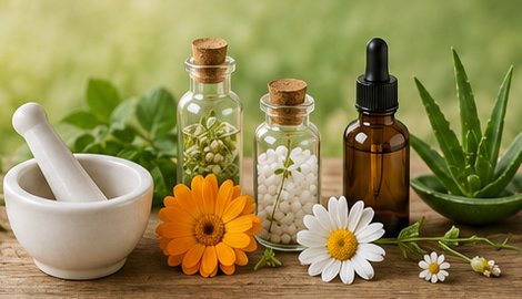 Homeopathic remedies and flowers
